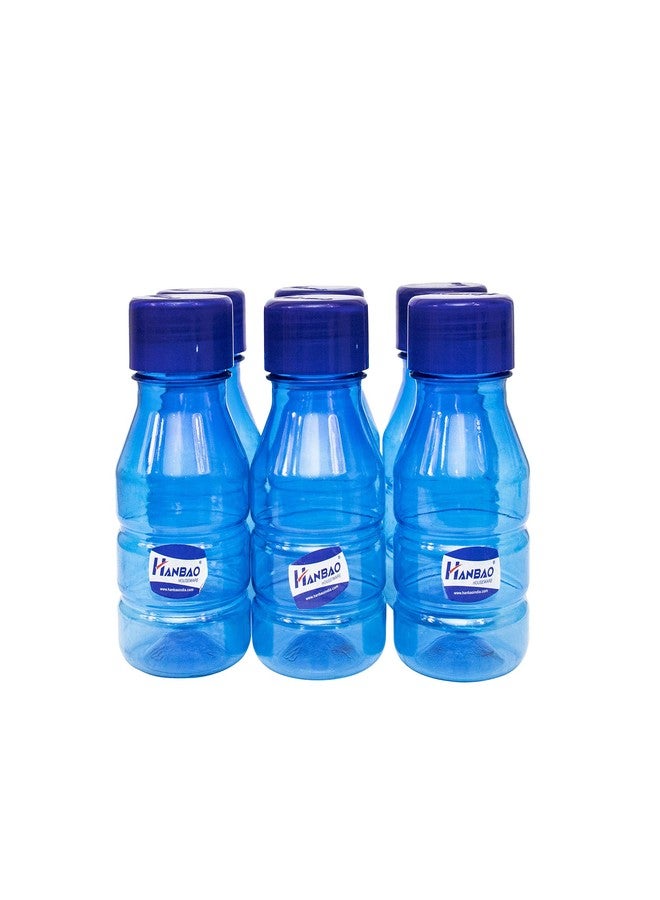 HANBAO SMALL PET WATER BOTTLE, 250ml (Pack of 6) Blue - Image 1